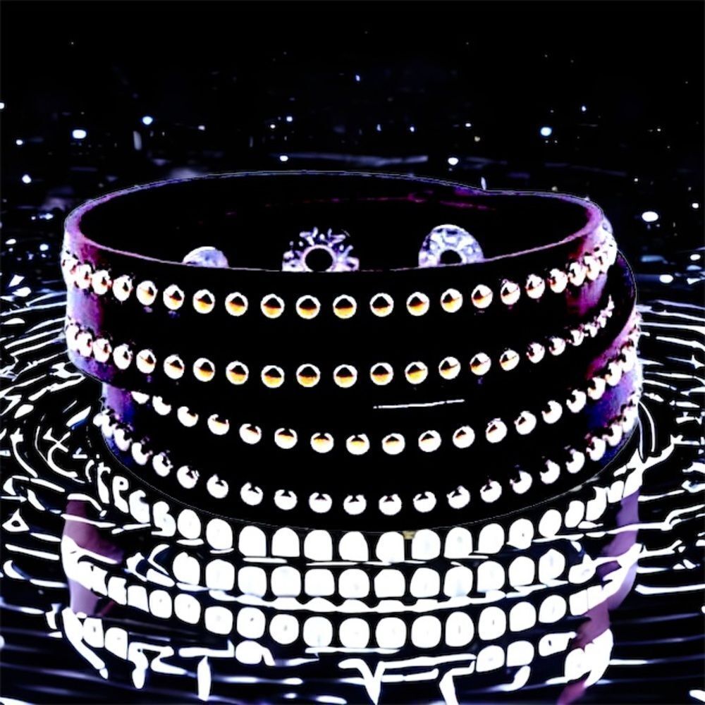 Studded Leather l Double-Wrap l Bracelet l Band l Black